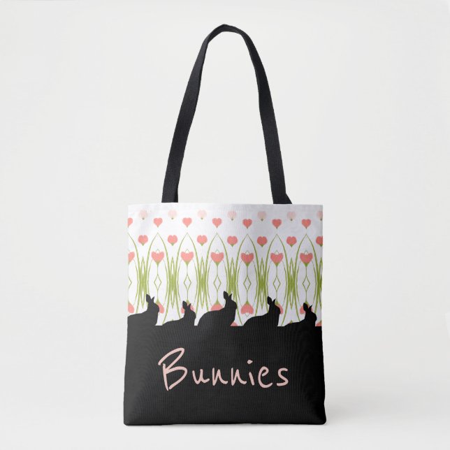 Bunny Accented Designer Market Tote Bag (Front)