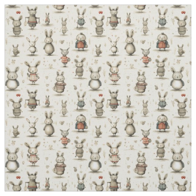  Bunny Affair: Whimsy Bunny Fabric (Swatch)