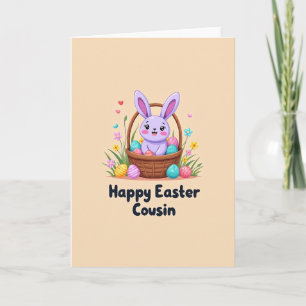 Bunny And Basket Spring Card