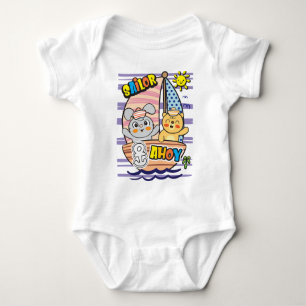 Bunny and bear baby bodysuit