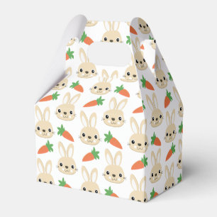 Bunny and Carrot Easter Pattern Favour Box