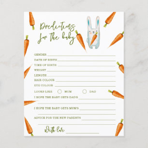 Bunny and carrot - predictions and advice baby
