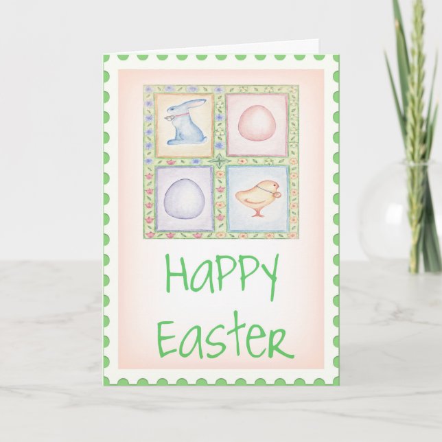 Bunny and Chick Easter Card (Front)