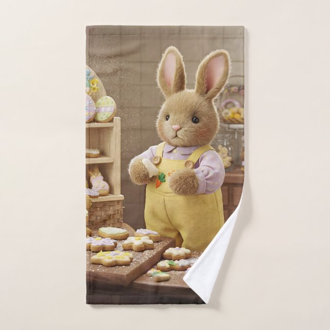  Bunny and Easter Cookies Hand Towel (Hand Towel)