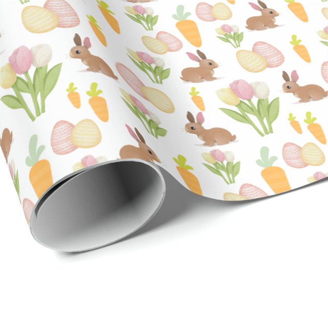 Bunny and Eggs Easter Gift Wrapping Paper Wrap (Roll Corner)