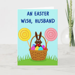 Bunny And Eggs Holiday Card
