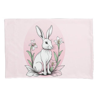 Bunny and Lilies Pillowcase