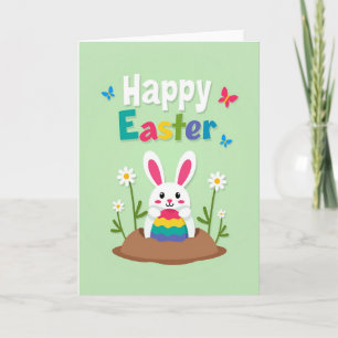 Bunny And Patterned Egg Card