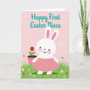 Bunny And Spring Flower Card