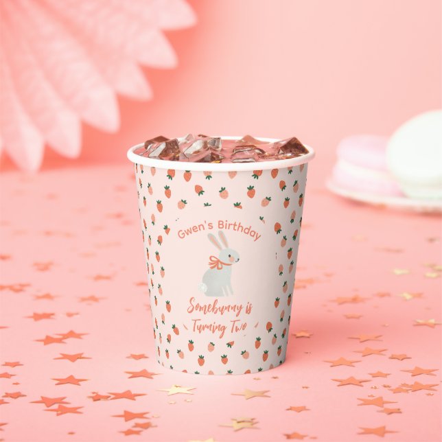 Bunny and Strawberry Paper Cups (Insitu)