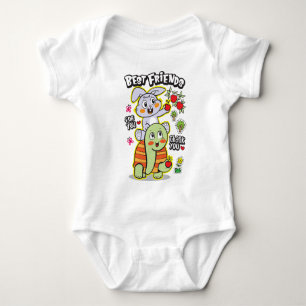 Bunny and turtle baby bodysuit