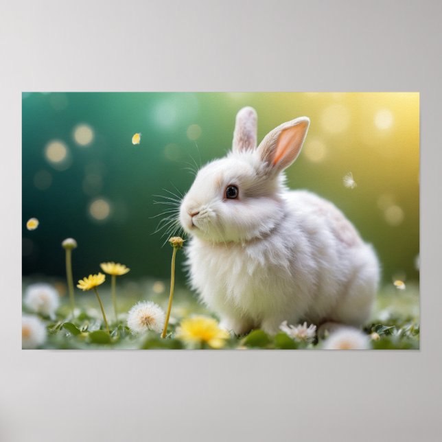 Bunny Animal Fun Miniature Size Fantastic Surreal  Poster (Front)