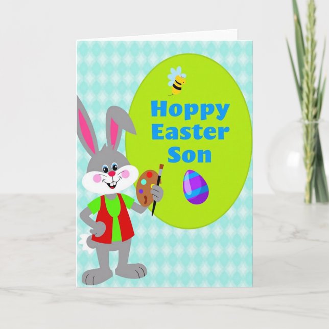 Bunny Artist Happy Season Card (Front)