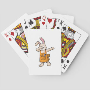 Bunny as Hairdresser with Comb & Scissors Playing Cards