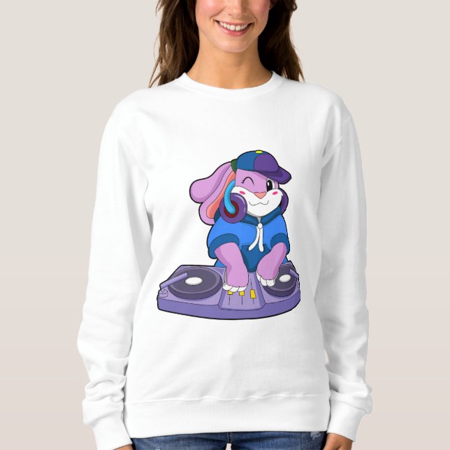 Bunny as Musician with Mixer Sweatshirt (Front)