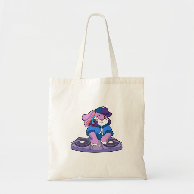 Bunny as Musician with Mixer Tote Bag (Front)