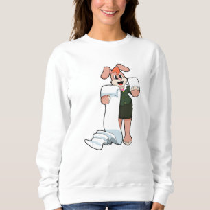 Bunny as Secretary with Paper Sweatshirt