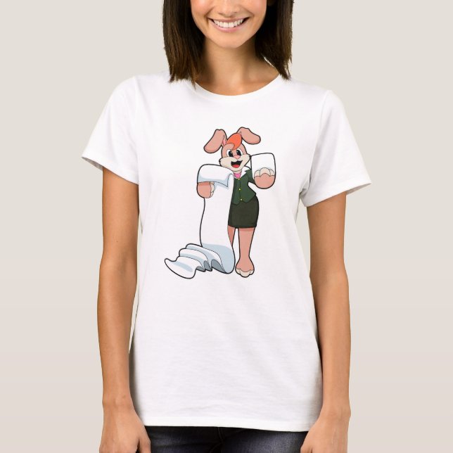 Bunny as Secretary with Paper T-Shirt (Front)