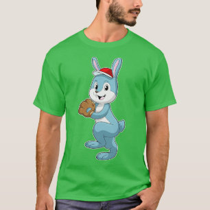 Bunny at Baseball with Baseball glove T-Shirt