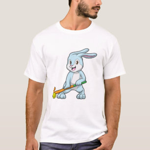 Bunny at Field hockey with Hockey stick T-Shirt