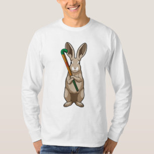 Bunny at Hockey with Hockey stick T-Shirt