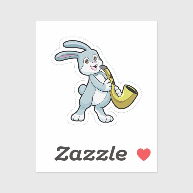 Bunny at Music with Saxophone (Sheet)