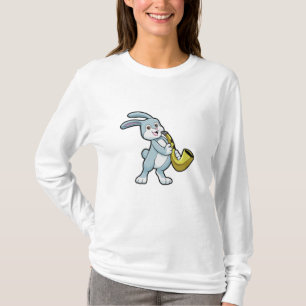 Bunny at Music with Saxophone T-Shirt