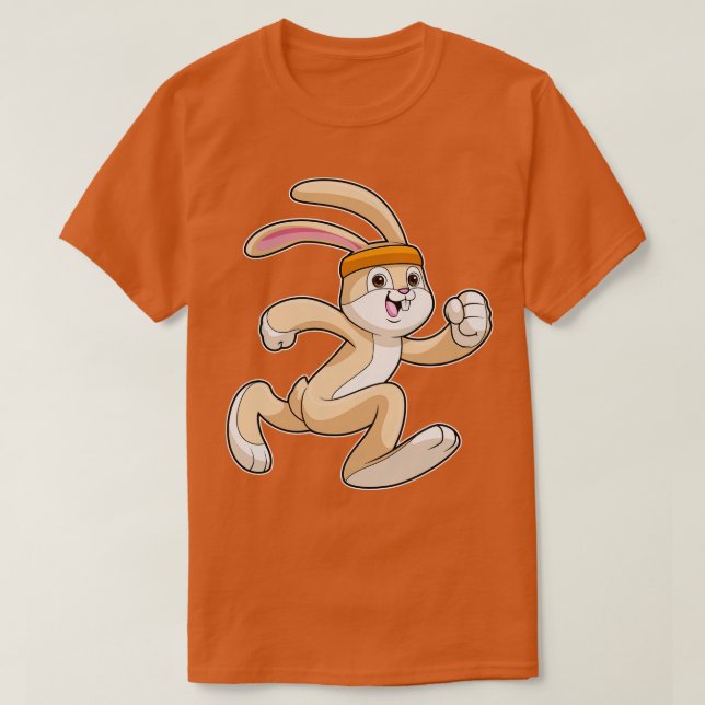 Bunny at Running with Head T-Shirt (Design Front)