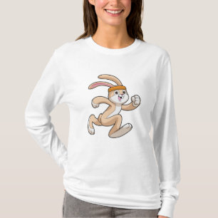 Bunny at Running with Headband T-Shirt
