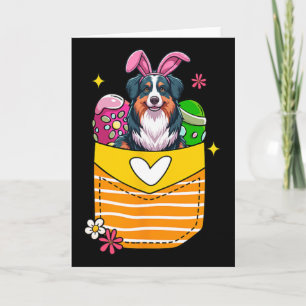Bunny Australian Shepherd Easter Chocolate Eggs In Card