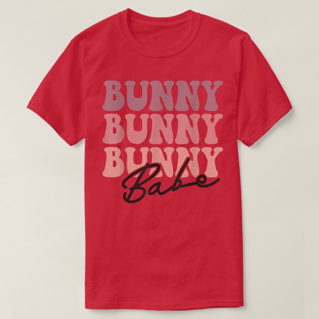 Bunny Babe Happy Easter Day  T-Shirt (Design Front)