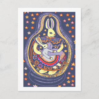 Bunny Babooshka Postcard