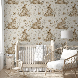 Bunny Baby Nursery Wallpaper