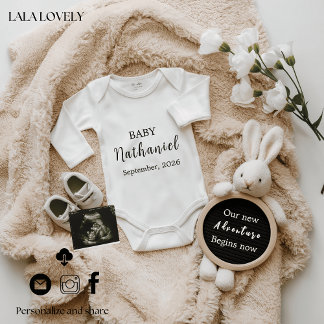 bunny baby reveal pregnancy announcement card
