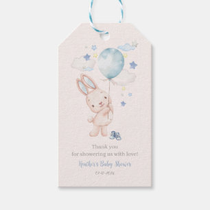 Bunny Baby Shower Boy Gift Tags