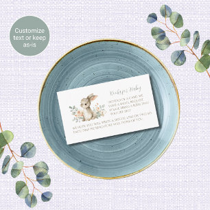 Bunny Baby Shower Enclosure Card Books for Baby