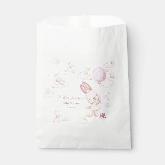 Bunny Baby Shower Girl Favour Bags (Front)