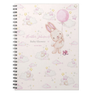 Bunny Baby Shower Girl Notebook