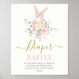 Bunny Baby Shower Girl Poster