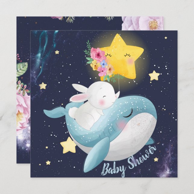 Bunny Baby Shower Invitation (Front/Back)