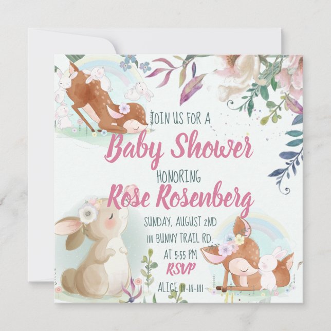 Bunny Baby Shower Invitation (Front)