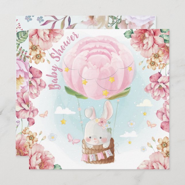 Bunny Baby Shower Invitation (Front/Back)