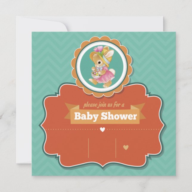 Bunny Baby Shower Invitation (Front)