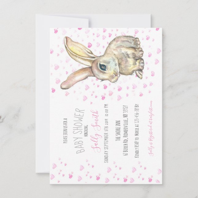 Bunny Baby Shower Invitation (Front)