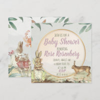Bunny Baby Shower Invitation