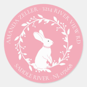 BUNNY Baby Shower Return Address Label