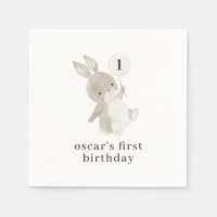 Bunny Balloon 1st Birthday