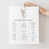 Bunny Balloon Milestone Poster