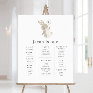 Bunny Balloon Milestone Poster