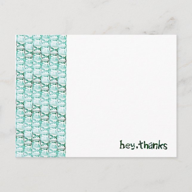 Bunny Banner Thank You Card (Front)